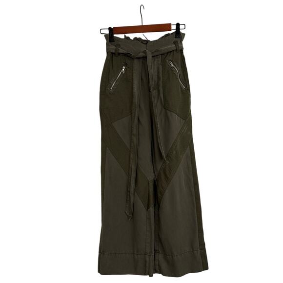 Express Olive Army Green High Rise Wide Leg Pants Size Women's XS - Picture 1 of 4